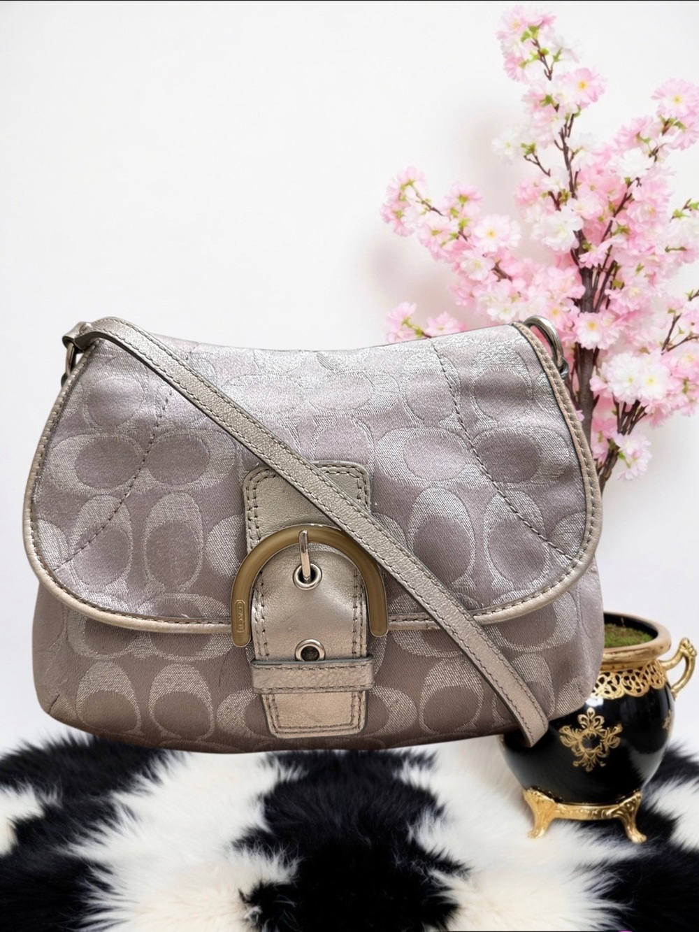Y2K COACH SIGNATURE SMALL CROSSBODY BAG